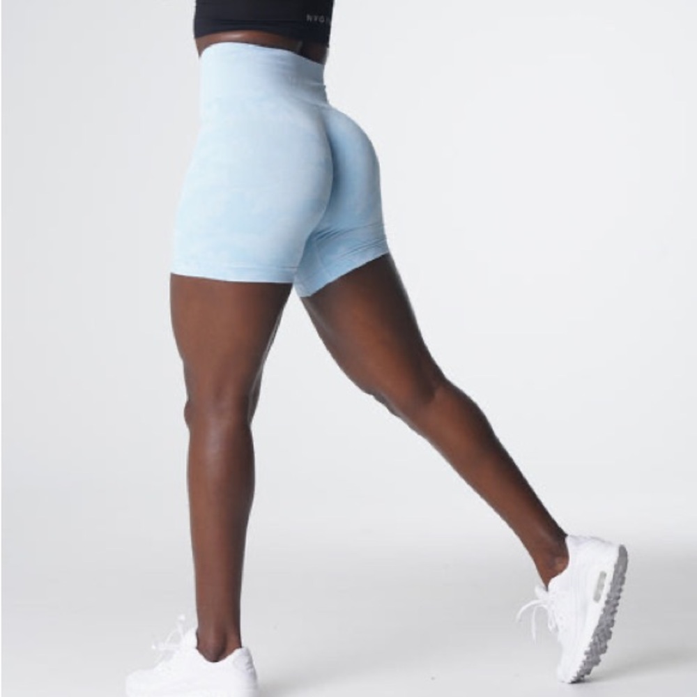 NVGTN Icy Blue Camo Seamless Shorts